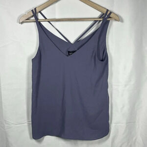TOPSHOP purple chiffon tank top womens size 2 casual flowy lightweight going out